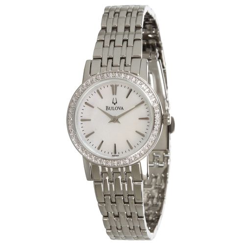 R164 Women's Diamond White MOP Dial Stainless Steel Watch - Bulova - Modalova