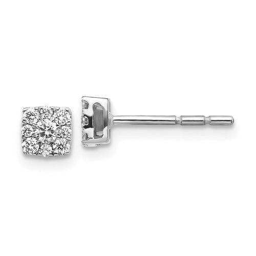 K White Gold Diamond Cluster Post Earrings - Jewelry - Modalova