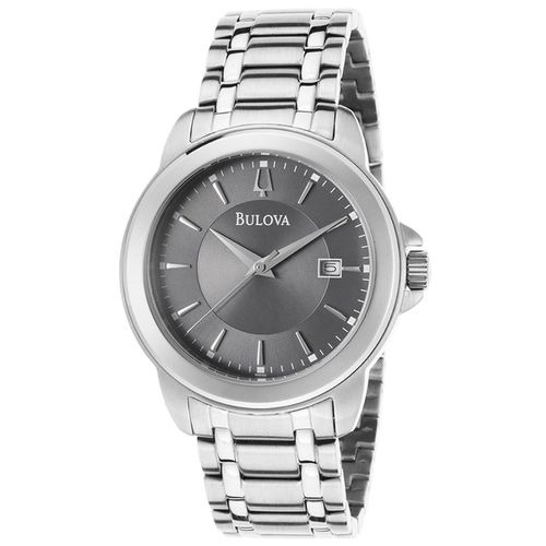 B166 Men's Dress Grey Dial Stainless Steel Bracelet Watch - Bulova - Modalova