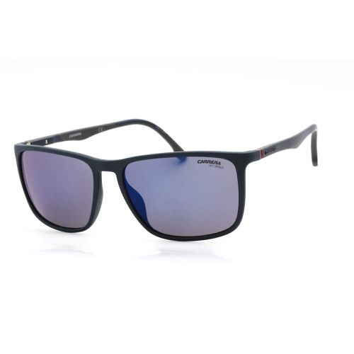 Men's Sunglasses - Matte Blue Frame Grey Blue Mirror Lens / 8031/S 0FLL XT - Carrera - Modalova