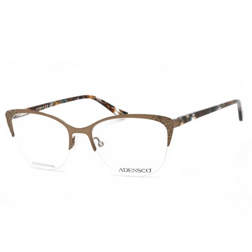 Women's Eyeglasses - Matte Brown Cat Eye Metal Half Rim / AD 241 04IN 00 - Adensco - Modalova