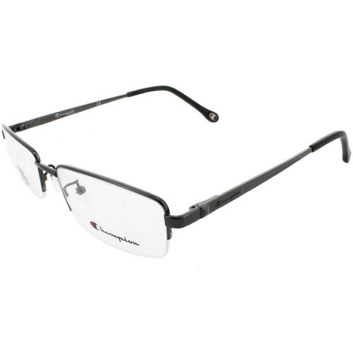 Men's Eyeglasses - Demo Lens Dark Gunmetal Rectangular Frame / CU1003UF C01 - Champion - Modalova