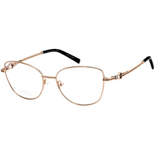 Women's Eyeglasses - Shiny Gold/Black Cat Eye Shaped Frame / PC71034 C01 - Charriol - Modalova