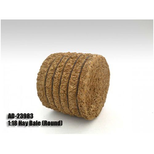 Scale Hay Bale - Round Accessory Resin Models Blister Pack - American Diorama - Modalova