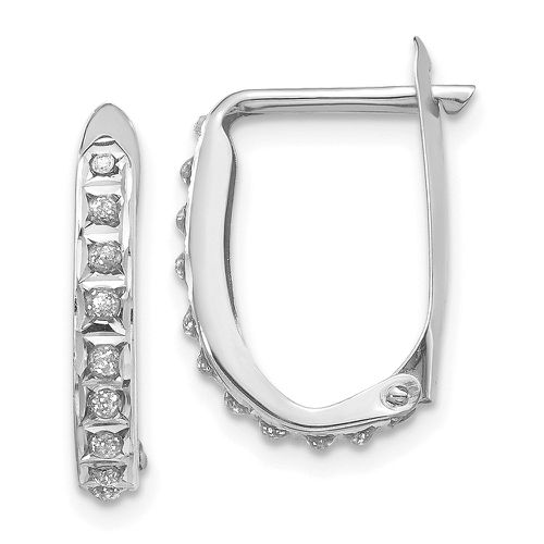 K White Gold Diamond Fascination Leverback Hoop Earrings - Jewelry - Modalova