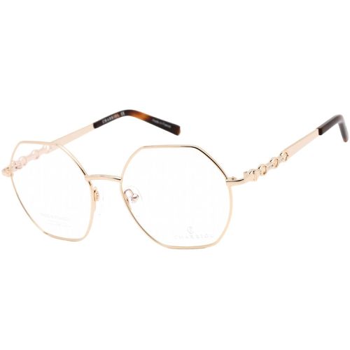 Women's Eyeglasses - Clear Lens Shiny Gold and Tortoise Frame / PC71038 C01 - Charriol - Modalova
