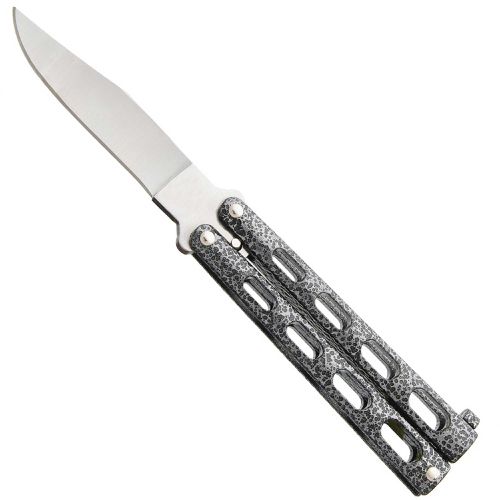 Knife - Silver Vein Steel Blade Zinc Handle Butterfly, 4 inch / BS113 - Bear & Son - Modalova