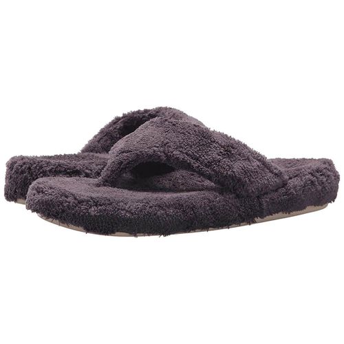 Women's Slippers - Spa Thong with Memory Foam, Ink, Large / A10454INKWL - Acorn - Modalova