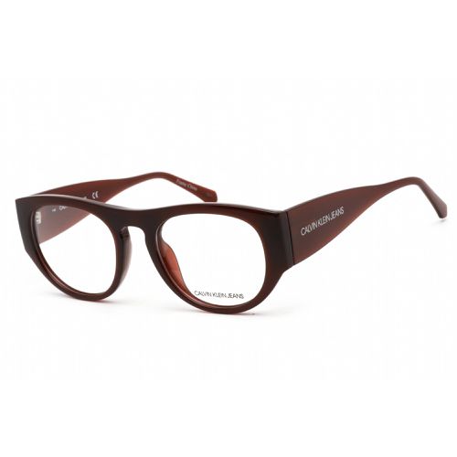 Unisex Eyeglasses - Milky Oxblood Plastic Oval Frame / CKJ19510 601 - Calvin Klein Jeans - Modalova