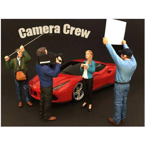 Figurine Set - Camera Crew for 1/18 Models Blister Pack, 4 Piece - American Diorama - Modalova