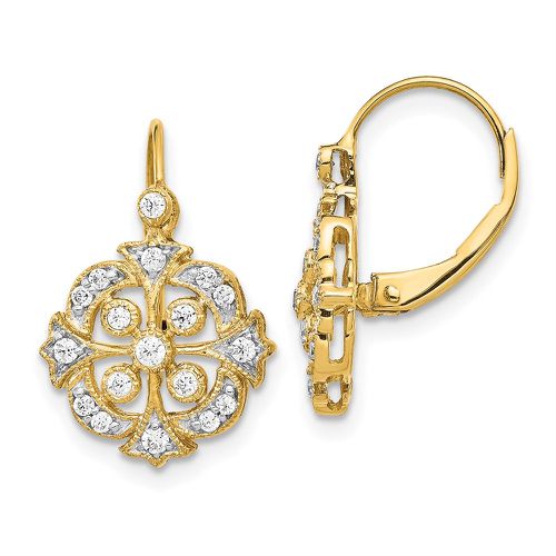 K Diamond Leverback Earrings - Jewelry - Modalova