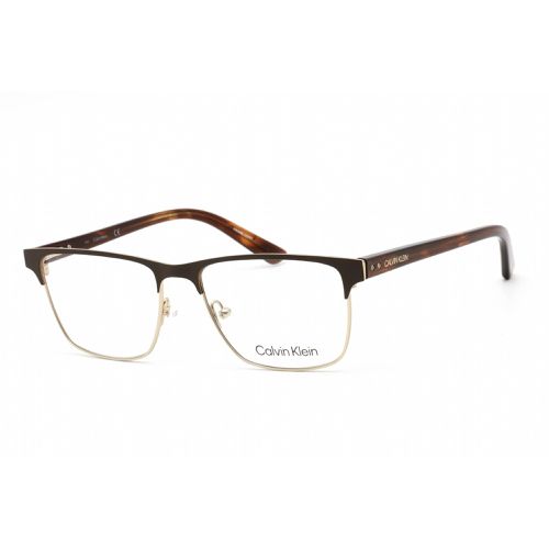Women's Eyeglasses - Rectangular Satin Brown Metal Frame / CK18304 200 - Calvin Klein - Modalova