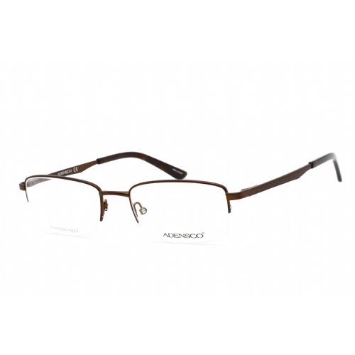 Men's Eyeglasses - Matte Brown Stainless Steel Rectangular / AD 124 04IN 00 - Adensco - Modalova