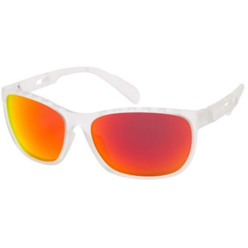 Men's Sunglasses - Crystal Rectangular Frame Brown Lens / SP0014 26G - Adidas - Modalova