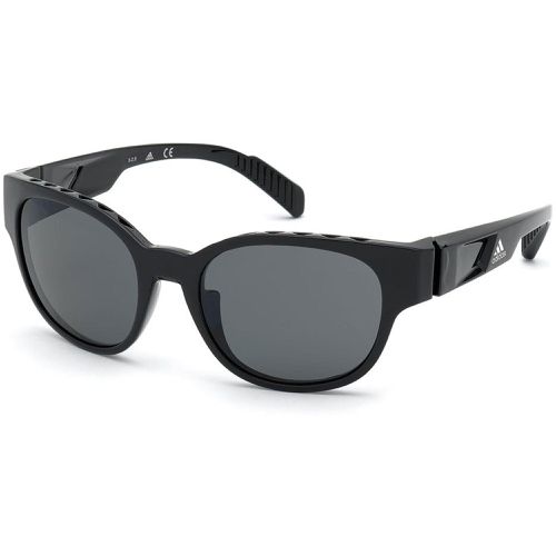 Unisex Sunglasses - Full Rim Frame Smoke Polarized Lens / SP0009 01D - Adidas - Modalova