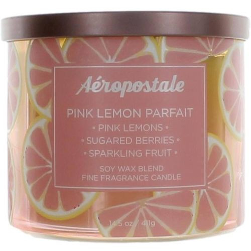 Candle Pink Lemon Parfait - Soy Wax Blend 3 Wick Scented, 14.5 oz - Aeropostale - Modalova