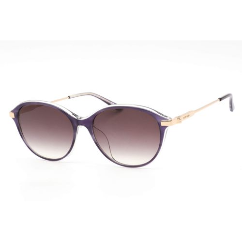 Women's Sunglasses - Indigo Horn/Crystal Oval Full Rim / CK19713SA 506 - Calvin Klein - Modalova