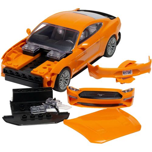 Model Kit - Skill 1 Ford Mustang GT Orange Snap Together - Airfix Quickbuild - Modalova