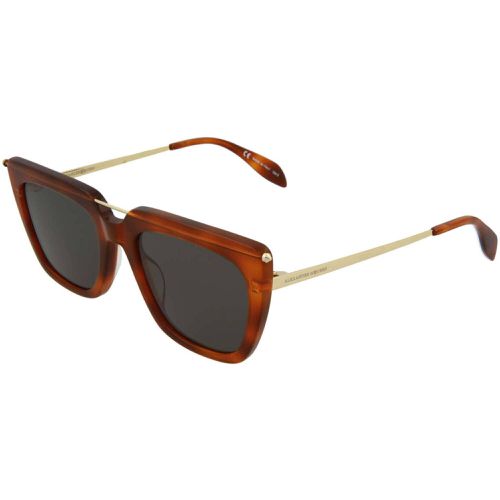 Unisex Sunglasses - Havana Gold / AM0169S 002 - Alexander McQueen - Modalova