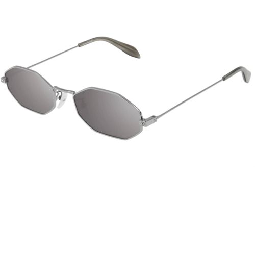 Men's Sunglasses - Silver Lens / AM0211SA 004 - Alexander McQueen - Modalova