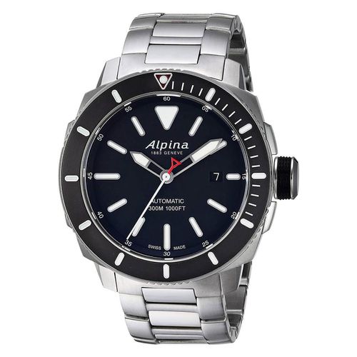 Men's Steel Bracelet Watch - Seastrong Diver 300 Automatic / AL-525LBG4V6B - Alpina - Modalova