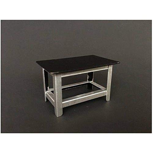 Metal Work Bench - For 1/18 Scale Models Black/Silver Blister Pack - American Diorama - Modalova