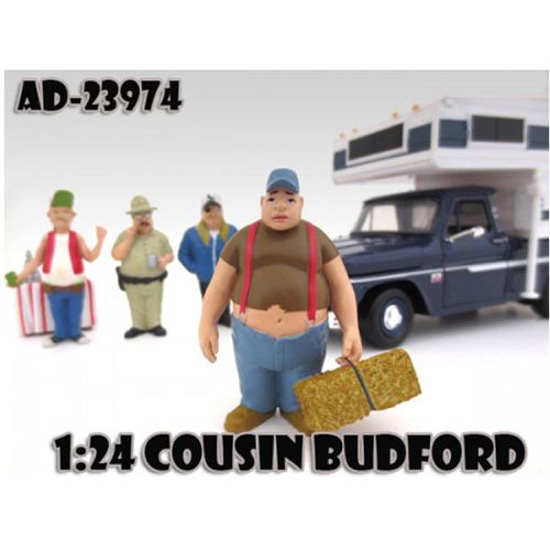 Figure - Cousin Budford Trailer Park For 1:24 Diecast Model Cars - American Diorama - Modalova