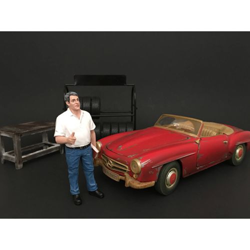 Figure - Mechanic Manager Tim For 1:24 Scale Models Blister Pack - American Diorama - Modalova