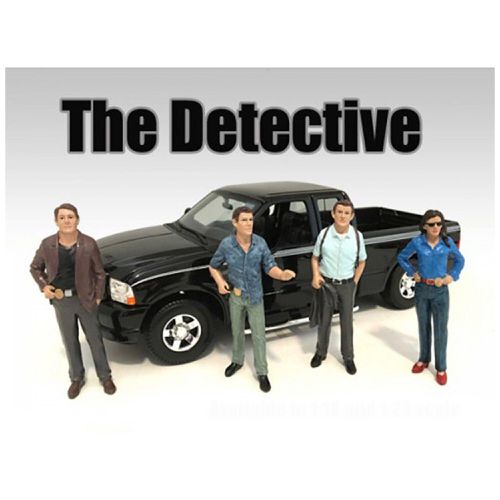 Figure Set - The Detectives 4 inch For 1:18 Scale Models, 4 Piece - American Diorama - Modalova