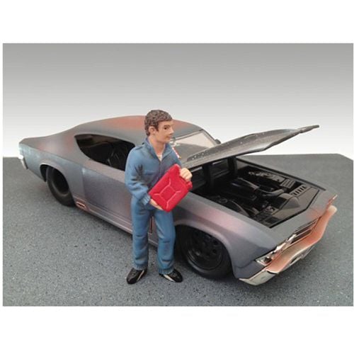 Figurine - Mechanic Dan Polyresin for 1/24 Model Car Blister Pack - American Diorama - Modalova