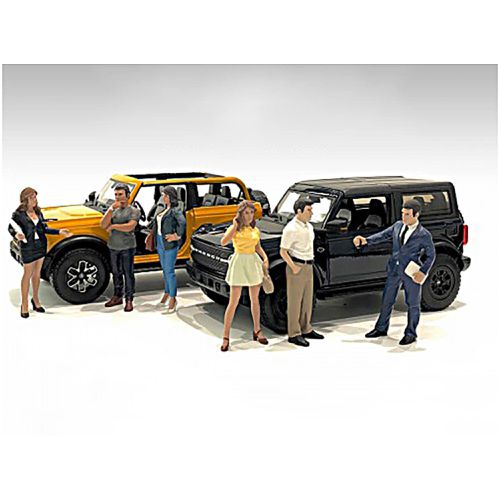 Figurine Set - Poly Resin The Dealership 6 Pieces for 1/18 Models - American Diorama - Modalova