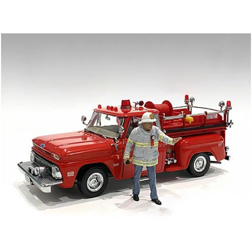 Fire Captain Figure - 4 inch Firefighters for 1/18 Scale Models - American Diorama - Modalova