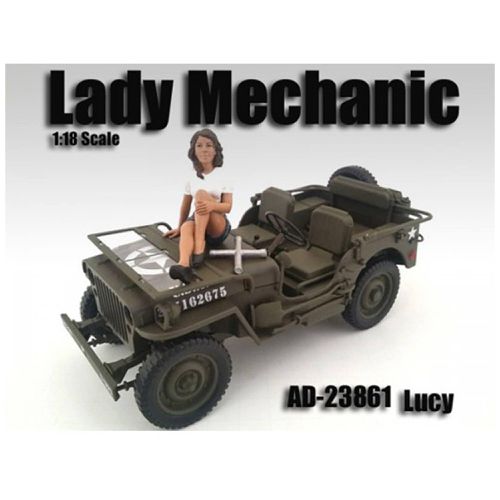 Lady Mechanic Lucy Figure - 2 inch For 1:18 Scale Models Blister Pack - American Diorama - Modalova