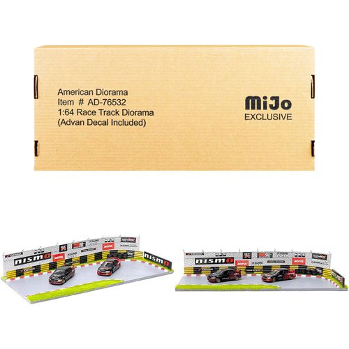 Race Track - Advan with Decals for 1/64 Scale Models Rubber Tires - American Diorama - Modalova