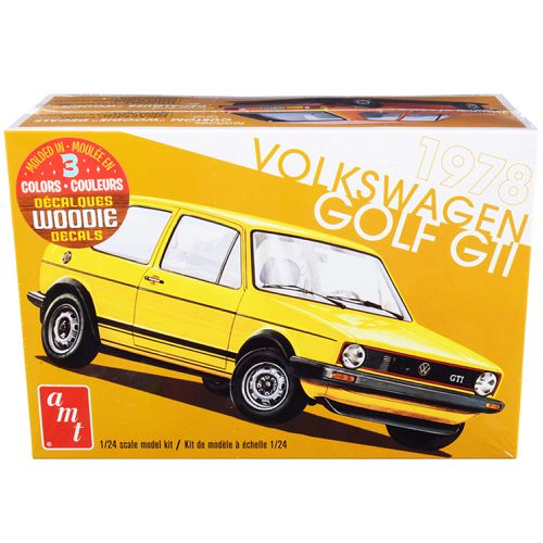 Scale Model Kit - Skill 2 1978 Volkswagen Golf GTI Black Vinyl Tires - AMT - Modalova