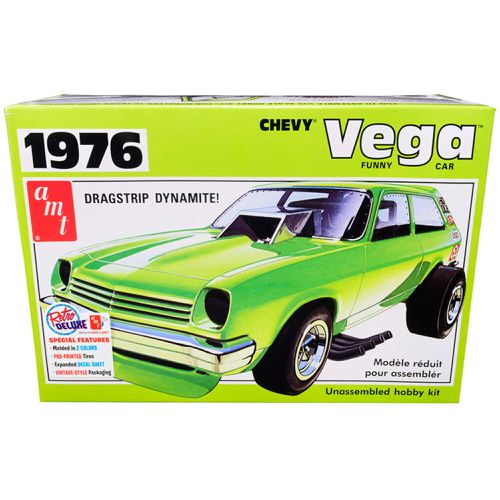 Scale Model Kit - Skill 2 1976 Chevrolet Vega Funny Car Black Vinyl Tires - AMT - Modalova