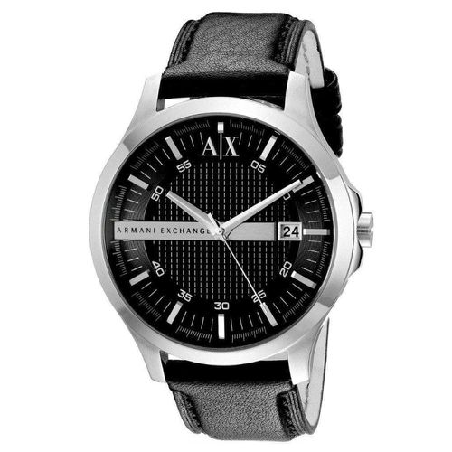 AX2101 Men's Whitman Black Dial Black Leather Strap Watch - Armani Exchange - Modalova