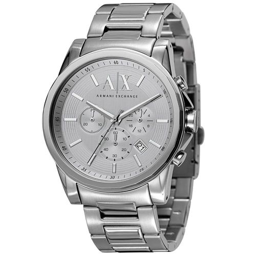 Men's Chrono Watch - Silver Tone Stainless Steel Bracelet / AX2058 - Armani Exchange - Modalova