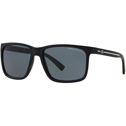 Men's Sunglasses - Matte Blue Frame Plastic Lens / AX4041SF 815787 - Armani Exchange - Modalova
