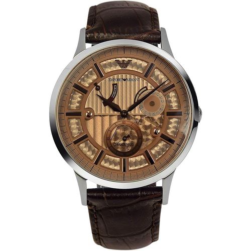 Men's Automatic Watch - Meccanico Black Leather Strap / AR4660 - Armani - Modalova