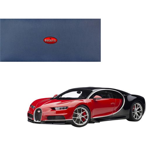 Model Car - Bugatti Chiron Composite Italian Red and Nocturne Black - Autoart - Modalova