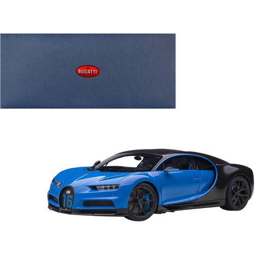 Model Car - 2019 Bugatti Chiron Sport French Racing Blue and Carbon - Autoart - Modalova