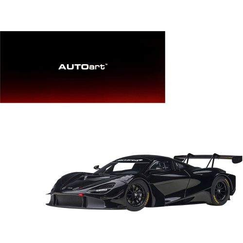 Model Car - 1/18 Scale Mclaren 720S GT3 with Real Rubber Tires, Gloss Black - Autoart - Modalova