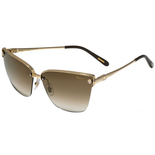 Women's Sunglasses - Gold Frame Brown Gradient Lens / SCHC19S-0300-65-13-135 - Chopard - Modalova