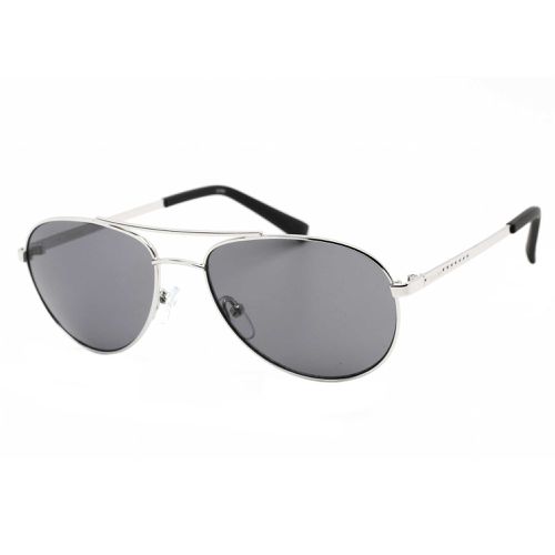 Unisex Sunglasses - Silver Pilot Frame Grey Lens / R165S 045 - Calvin Klein - Modalova