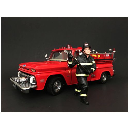 Figurine - Firefighter with Axe For 1:18 Models Blister Pack, 4 inch - American Diorama - Modalova