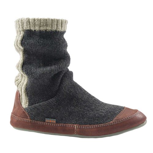 Men's Slouch Boots - Non-Slip Sole, Charcoal Ragg Wool, X-Large / A10162CRWMXL - Acorn - Modalova