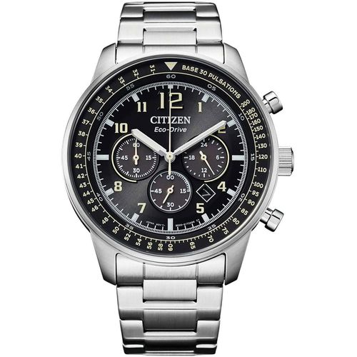 Men's Watch - Chronograph Black Dial Stainless Steel Bracelet / CA4500-83E - Citizen - Modalova