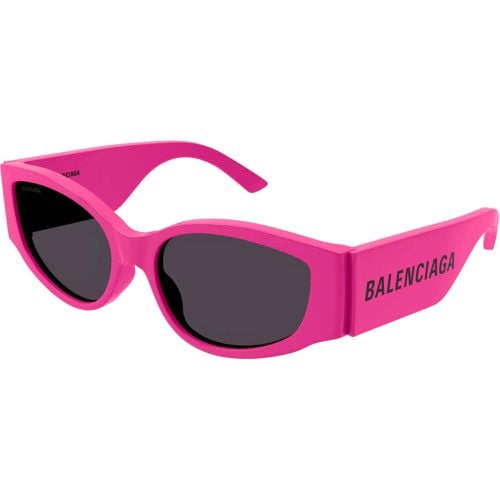 Women's Sunglasses - Fuchsia Acetate Cat Eye Frame Grey Lens / BB0258S 004 - Balenciaga - Modalova