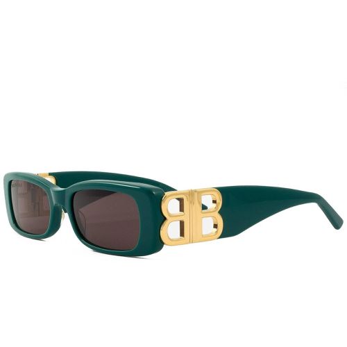 Women's Sunglasses - Green Acetate Butterfly Frame Grey Lens / BB0096S 006 - Balenciaga - Modalova